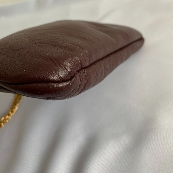 Ande Leather Deep Plum Vintage Handbag Clutch - Picture 6 of 13